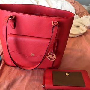 Michael Kors bag and matching wallet